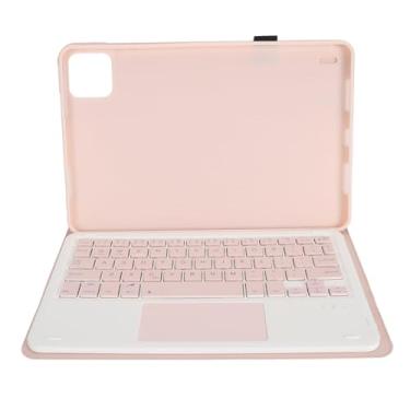 Imagem de Asixxsix Casem do Teclado, Teclado Bluetooth Sem Fio Destacável Com Trackpad e Adsorção Magnética, Capa de Suporte de Pu Slim para Mi Pad 6 6 Pro 11 Polegadas 2023 (Rosa)