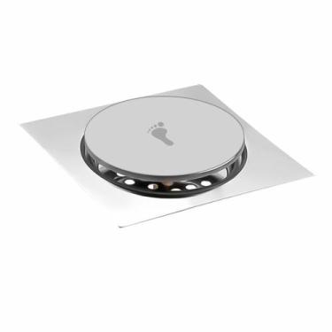 Imagem de Ralo Inteligente Click Para Banheiro 10x10 Cm Inox INVISÍVEL - sweet h