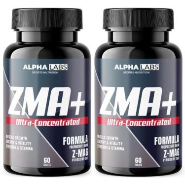 Imagem de 2x ZMA Alpha Labs - Zinco Magnésio e Vitamina B6 - 120 tabletes