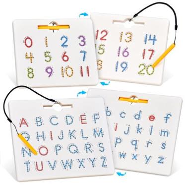 Imagem de Conjunto magnético de letras e números GAMENOTE para crianças pequenas