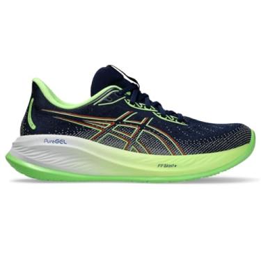 Imagem de ASICS Tênis de corrida masculino Gel-Cumulus 26, Azul expandido/verde iluminado, 10 X-Wide