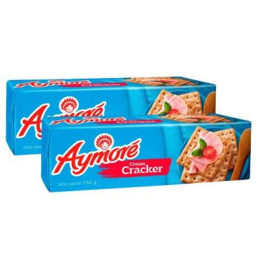 Imagem de Kit 2 Biscoito Aymoré Cream Cracker 164g - Aymore