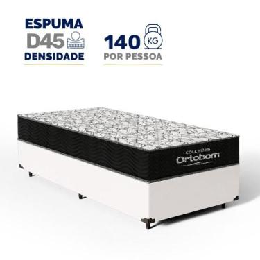Imagem de Cama Box com Colchão de Espuma D45 Ortobom Airtech 150 Solteiro 88cm, 