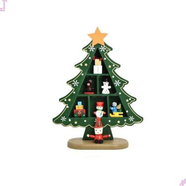 Imagem de Árvore de Natal Mini em Madeira - Decoração de Mesa