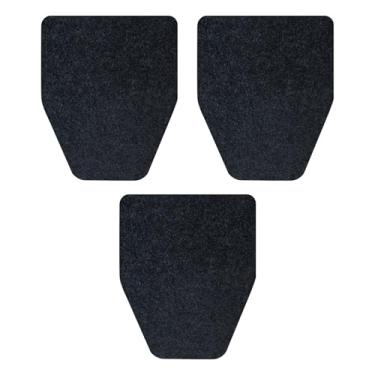 Imagem de Pacote com 3 tapetes de mictório masculinos para banheiro com suporte de borracha antiderrapante cinza escuro tapete descartável comercial para mictório antirespingos, eliminação de odores
