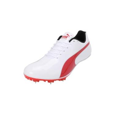 Imagem de PUMA Sapato unissex Evospeed Sprint 14.5 de faixa e campo, Puma Puma vermelho puma prata, 47 EU