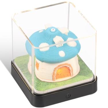 Imagem de KHZSPP Calendário, calendário de mesa 3D 2025, bloco de notas de calendário de arte 3D, novo calendário criativo, bloco de notas de papel 3D com luzes LED, entalhe em papel de calendário artístico