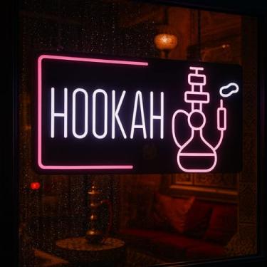 Imagem de Smoke Shop LED Placa de Led para Narguilé com Ícone Da-Vida Útil Estimada de 50.000 Horas, Atraia Mais Clientes!-Placa de Led Neon para Narguilé para Janela/Parede-Grande E Brilhante, Perfeita para Lo
