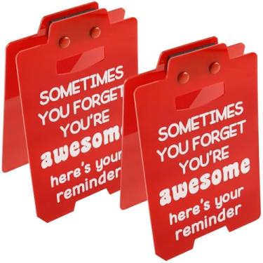 Imagem de bigjvbfv 2 peças engraçadas decoração de escritório motivacional placas de escritório para mesa de escritório placas legais com citações de escritório placas de acrílico com frases para mulheres