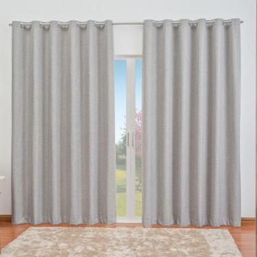 Imagem de Cortina Blackout 100% Vedação Luz 2,70x1,80m Sala Quarto Para Varão 2 