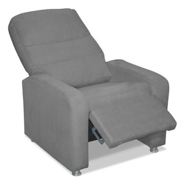 Imagem de Poltrona Decorativa Do Papai Reclinável Confortável Suede - LM Decor -
