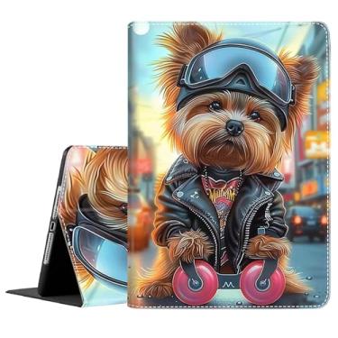 Imagem de Capa para iPad 9ª/8ª/7ª geração 2021/2020/2019 iPad 10,2 polegadas também serve para iPad Air 3ª geração 2019/iPad Pro de 10,5 polegadas, capa de pé com hibernar/despertar automático, cachorro animal