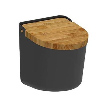 Imagem de Saleiro Lume Tampa de Bambu Preto Fechado SLB3000PTF - Ou