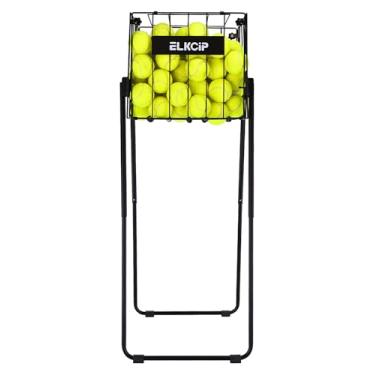 Imagem de Colecionador portátil 2 em 1 de Pickleball e bola de tênis - Pegue facilmente Pickleball Retriever Basket Ball Caddy Carrier Picker Hopper com rodas