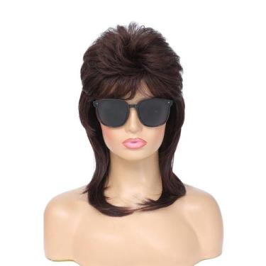 Imagem de Peruca adequada Joe Dirt Mullet para mulheres marrom escuro - Adequate