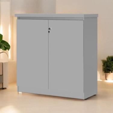 Imagem de Armário Balcão 02 Portas Doubler Cinza - Mobiliar Home Shop