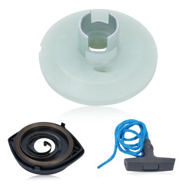 Imagem de Atunee Kit de mola de retorno de polia de partida para Husqvarna K650 K750 K760 K950 K970 substituição de serra de corte, polia de arranque com alça de corda de retorno de recuo para 506258102