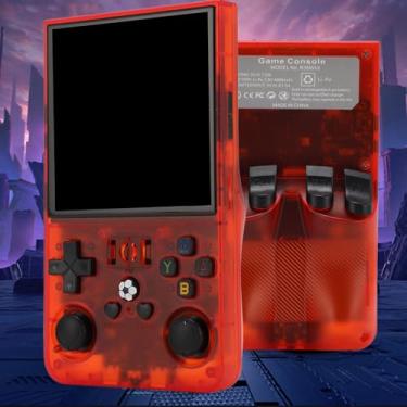 Imagem de Console de Jogos retrô, VideoJuegos Portátiles R36Max Console de Jogos Portátil Portátil Videogame Com Tela IPS de 4 Polegadas 720x720 Jogador de Código Aberto Player 4000mAh
