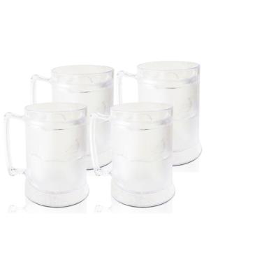 Imagem de Jogo de Caneca Gel Acrilico PS com 4 peças - KrystalON Copos