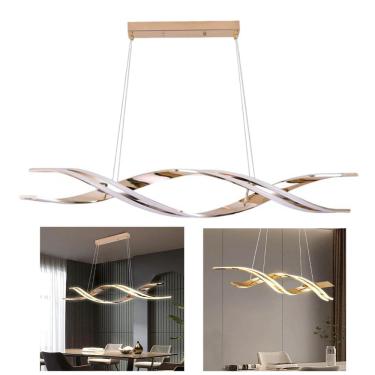 Imagem de Lustre Luminaria Pendente DNA Molecular 76W Led Espiral Moderno Decoraçao Teto Sala Restaurante Recepçao Loja Cozinha Quarto Casa