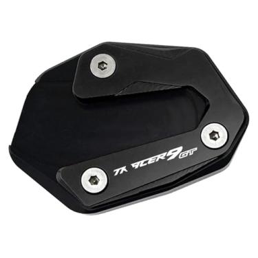 Imagem de Acessórios de motocicleta Suporte lateral de pé ampliador tampa de válvula de pneu compatível com Y&AMAHA Tracer 9 GT 9GT Tracer9GT 2021-2023 2022(preto)