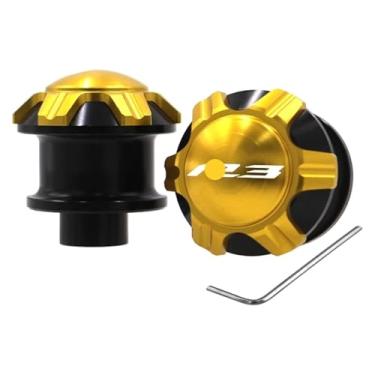 Imagem de BYYINGSUS Compatível com YZF R3 R25 MT03 MT-03 MT25 MT-25 Acessórios de motocicleta CNC Parafusos de suporte deslizante de carretel de braço oscilante (R3 dourado)