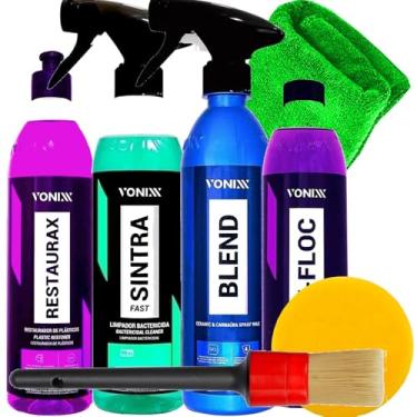 Imagem de Kit Blend Spray 500ml Vonixx V-Floc 500ml Vonixx Sintra Fast 500ml Vonixx Restaurax 500ml Vonixx e Acessórios Karbox