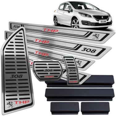 Imagem de Soleira Pedaleira Descanso Peugeot 308 THP 12/19 Preto BR