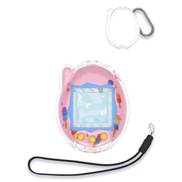 Imagem de for Tamagotchi Connection Case Cover,WUNIAK Design Kid Friendly PC Protective Portable Scratch Shock Resistant Shell with Lanyard for Tamagotchi,Transparent