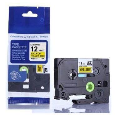 Imagem de Fita Compativel Tz Tze 631 Rotulador Brother Amarela 12mm - MasterPrin