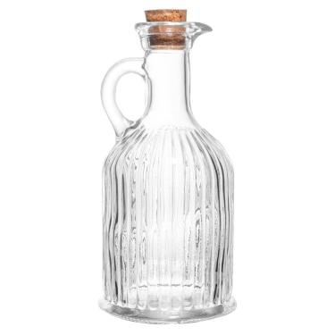 Imagem de Garrafa para Azeite de Vidro Stripes Lyor com Tampa de Rolha 350ml