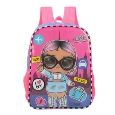 Imagem de Mochila Infantil Escolar De Costas Lol Omg Grande Luxcel, Pink, Único