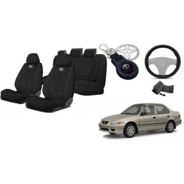 Imagem de Kit Bancos Personalizado Corolla 98-03 + Volante + Chaveiro - Iron Tec