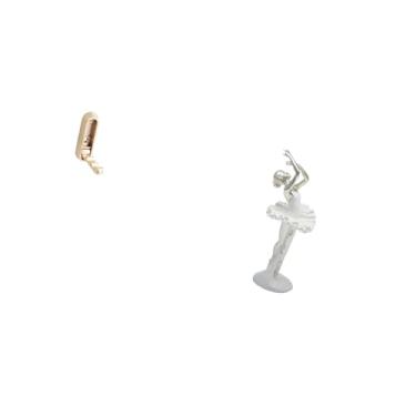 Imagem de Fenteer Gancho de Parede Dobrável para Roupas, Organizador com Estatueta de Bailarina, Escultura de Arte Moderna para Dançarina, para Banheiro, Quarto, Armári