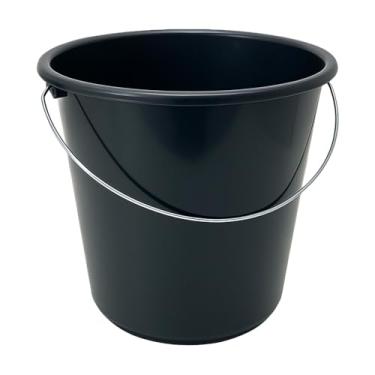 Imagem de 100 Baldes Plástico 5 Litros Preto Alça Reforçada Limpeza Casa Cozinha Bar RestauranteFesta(30)