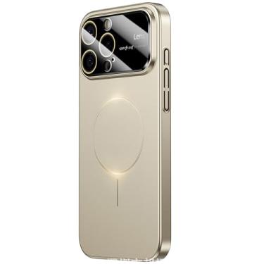 Imagem de LTLMYDAM Capa magnética para iPhone 17 Pro Max/17 Pro/Air/17, proteção de película de lente fina fosca PC capa de proteção contra choque, branca, 17 Pro