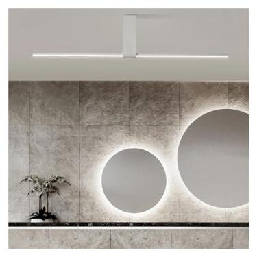 Imagem de Luminárias de teto longas minimalistas compatíveis com sala de jantar, escritório, corredor, loja de roupas, linha de iluminação, luz de teto 120 cm 90 cm, ouro, preto e branco, lâmpadas de