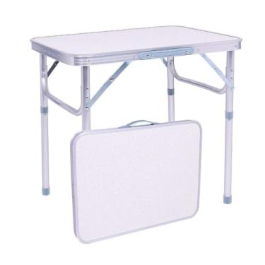 Imagem de Mesa Dobrável Portátil de Alumínio 60x45cm - Super Leve e Resistente com Alça para Transporte - Transforma em Maleta Compacta