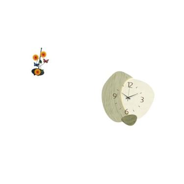 Imagem de Fenteer Suporte para Papel Toalha, Dispensador, Suporte Vertical Antiderrapante, Suporte para Lenços, Relógio de Parede Silencioso, Decoração Simples de Pared