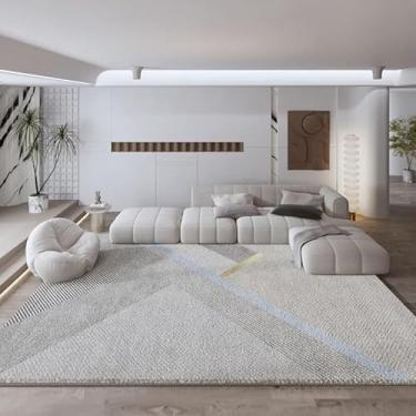 Imagem de Tapetes Sala De Estar Grande 200 X 300 Cm Antiderrapante Tapete De Pilha Curta Macia Para Escritório Quarto Sala De Jantar Patchwork Geométrico Moderno, Gray3, 70 x 140 cm