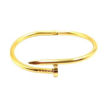 Imagem de Bracelete Prego - Fecho de Pressão - Maria Pinho, Ouro, 16