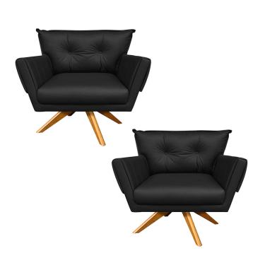Imagem de KIT 02 POLTRONAS GIRATORIA ANITTA CORINO