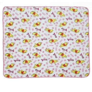 Imagem de Kit 3 Fralda De Pano Bebê Do Pooh 70X70 Com Crochê Feminino - Dugu