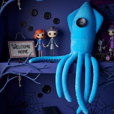 Imagem de Simgoing 24 Inch Blue Squid Stuffed Animal Plushes with Button Eye Large Giant Eyed Octopus Plush Pillow Toy Squid Stuffed Animal Plush for Room Decor Stuff Toy for Playtime and Collecting