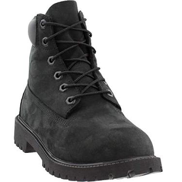 Imagem de Timberland Botas infantis impermeáveis premium de 15 cm para crianças, Nobuck preto, 5.5 Big Kid