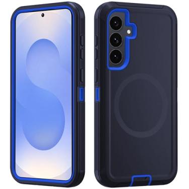 Imagem de Asuwish Capa de celular para Samsung Galaxy S25 Plus S25+ 5G com protetor de tela capa magnética híbrida à prova de choque acessórios de corpo inteiro S25Plus 25S + S 25 25+ SM-S936U feminino