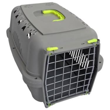 Imagem de Caixa Transporte Pet Grande Pequena Média Cachorros Gatos Coelhos Portinha de Aço(Amarelo,Nº 1 - Animais até 5Kg)
