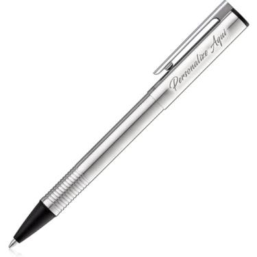 Imagem de Caneta Crown Esferográfica Luxo Iron Personalizada Qualidade Premium Gravação Nome Logo (Metálico)