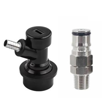 Imagem de Poste Com Trava De Esfera De 19/32'', Adaptador Para Barril De Gás/líquido Corny, Rosca Macho NPT De 1/4'', Dispensador De Cerveja, Barril De Carbonatação Caseira(Liquid ball lock 2)