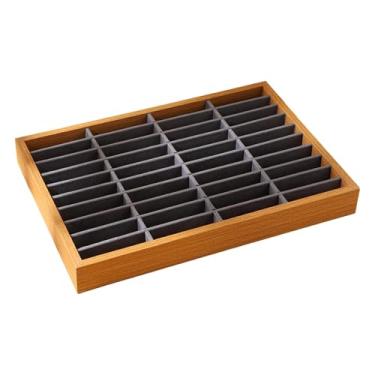 Imagem de Dynwave Suporte para pulseiras, bandeja para exibição de joias, enfeites multifuncionais, presentes, estojo organizador de armazenamento de grande capacidade, Cinza